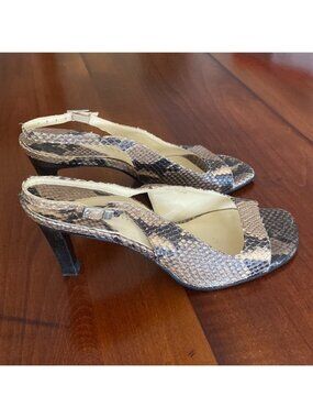 Ralph Lauren vintage natural python print heels!